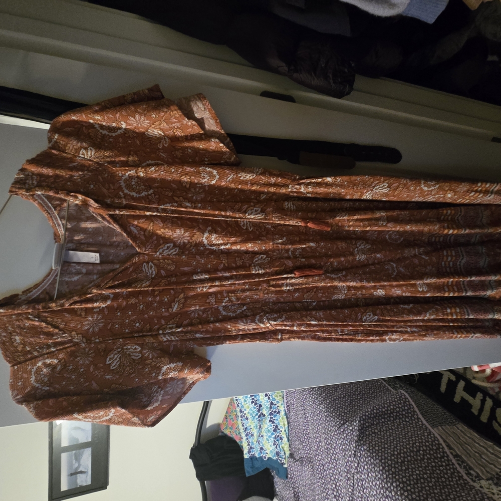 Knox Rose Brown Floral Midi Dress